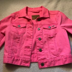 Very cute and comfortable pink jean jacket