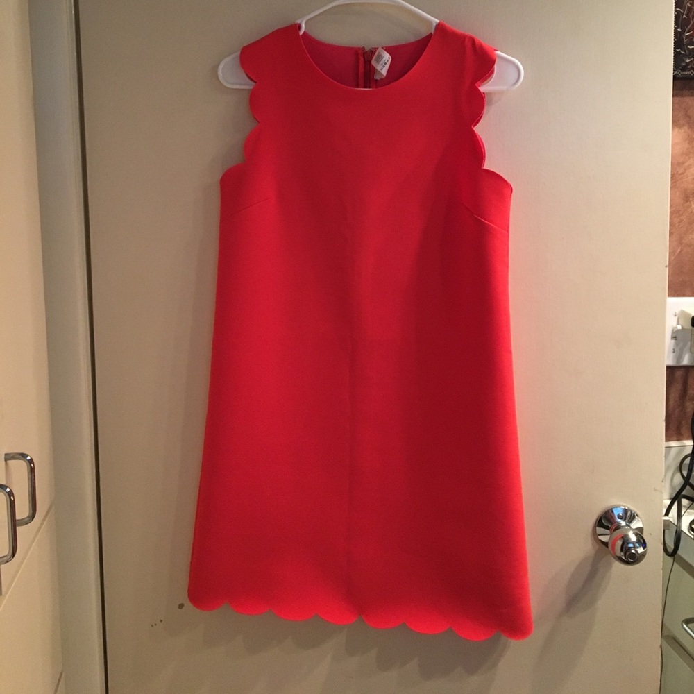 Jcrew scalloped shift dress