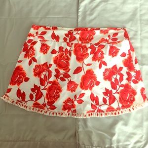 Floral swim skirt