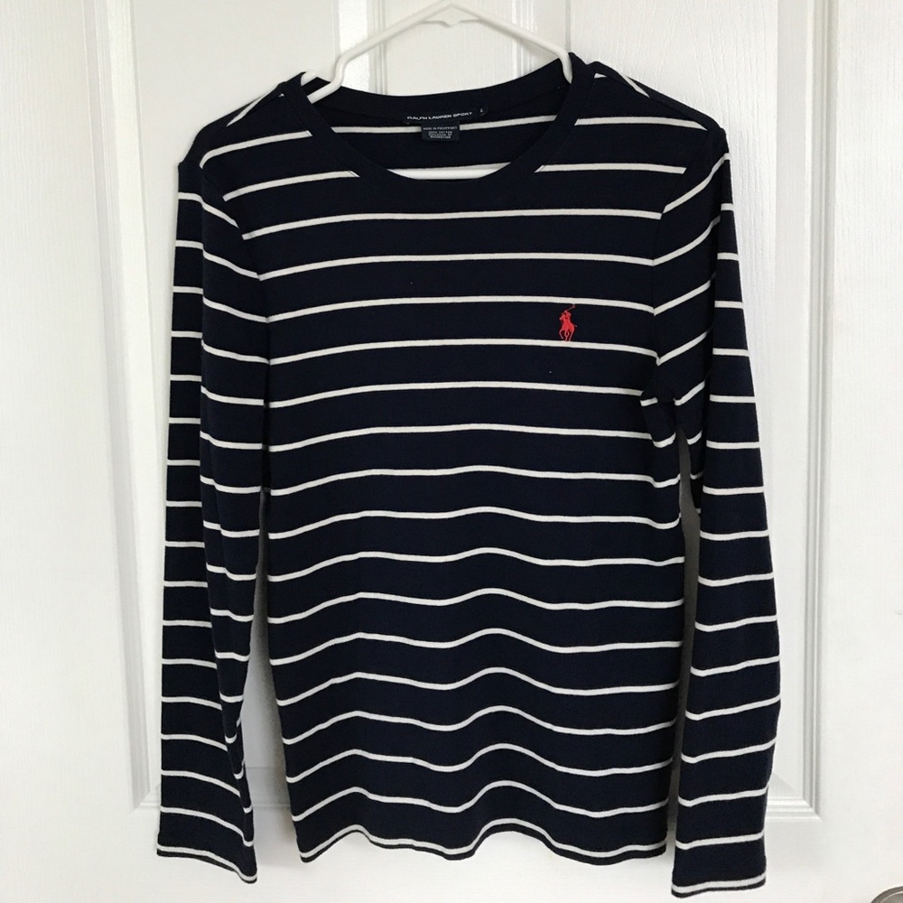 Navy and White Striped Sweater