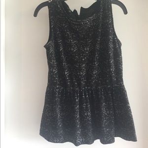 Metallic and black top