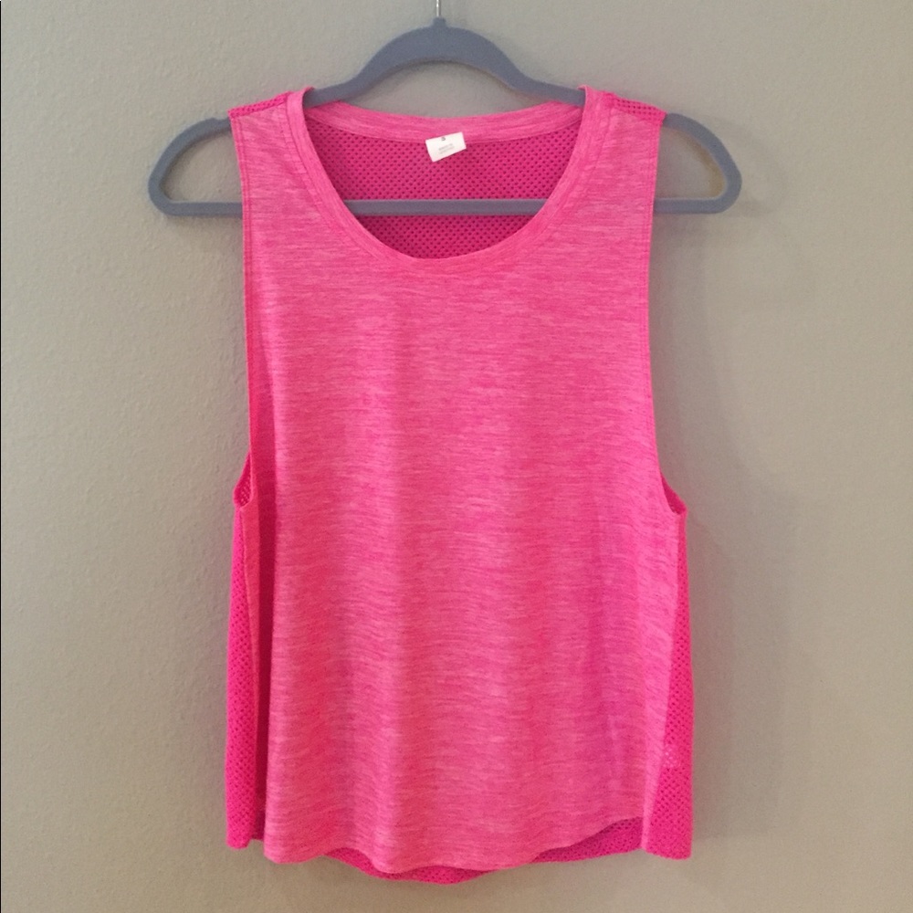 Hot pink workout tank top