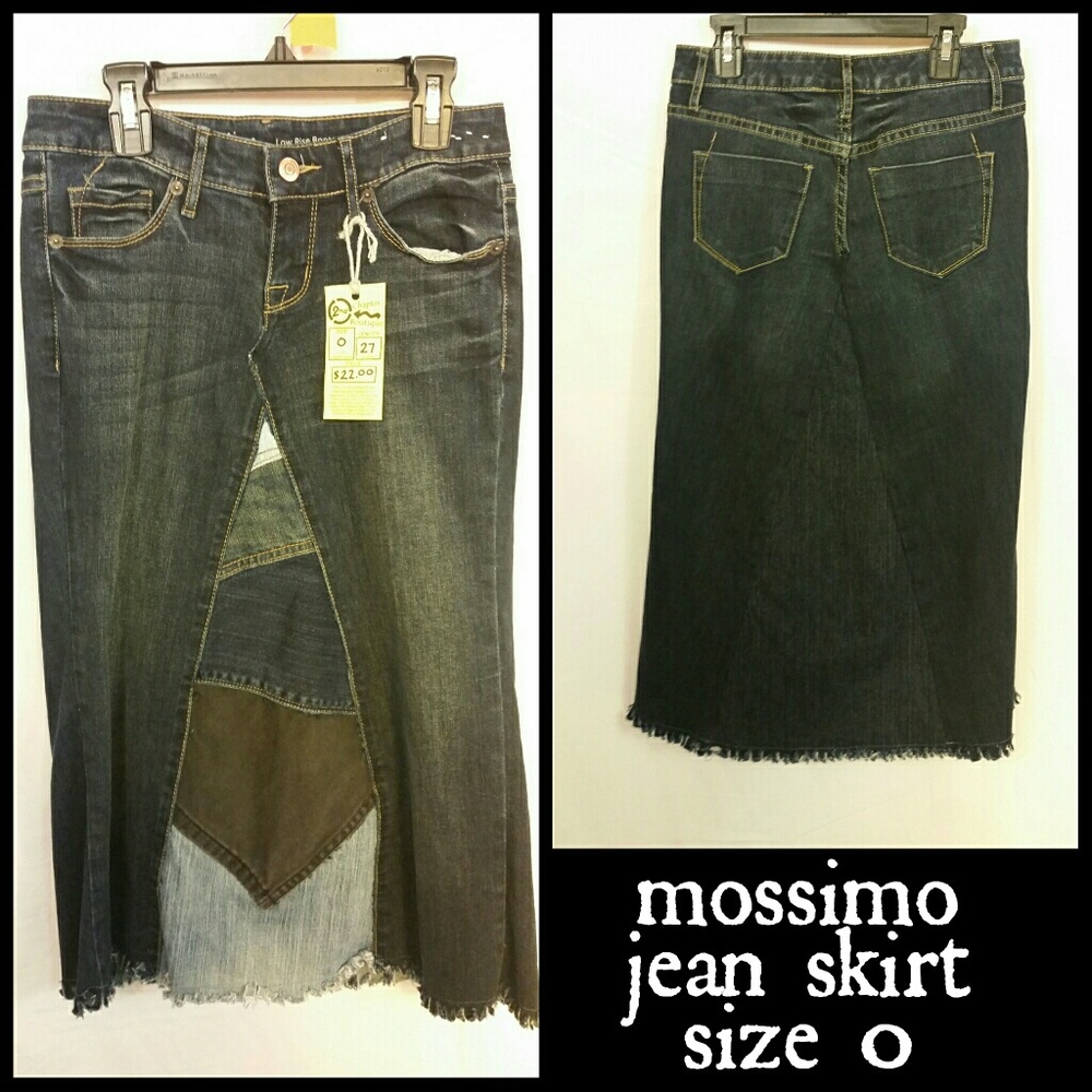 Mossimo long jean skirt. Size 0. Modest. No splits