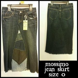 Mossimo long jean skirt. Size 0. Modest. No splits