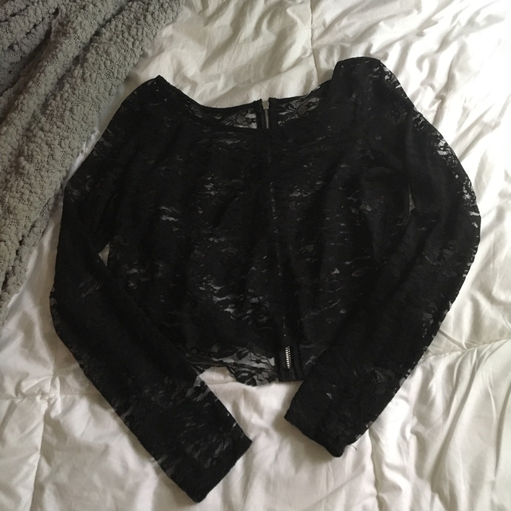 Black Lacy Top