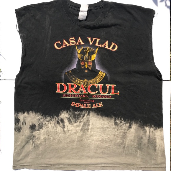 Casa Vlad Bleached Distressed Sleeveless T Shirt - Picture 2 of 4