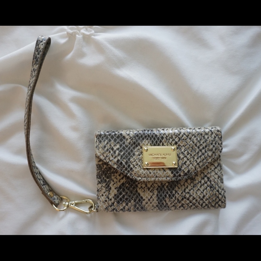 Michael Kors Cellphone Wallet Python Leather