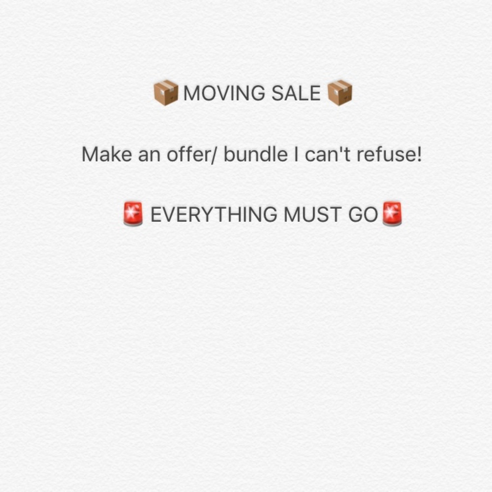MOVING SALE