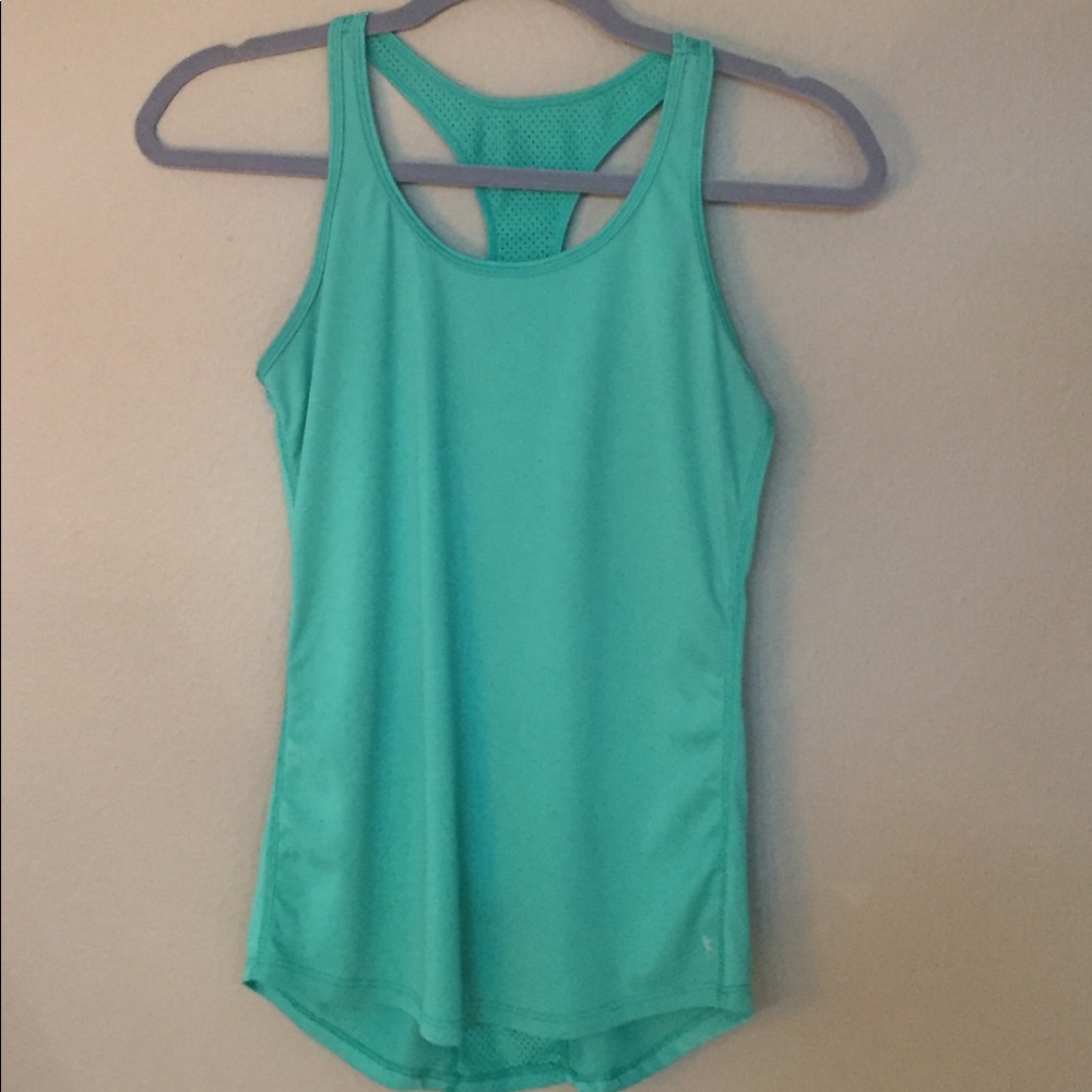 Teal workout tank top
