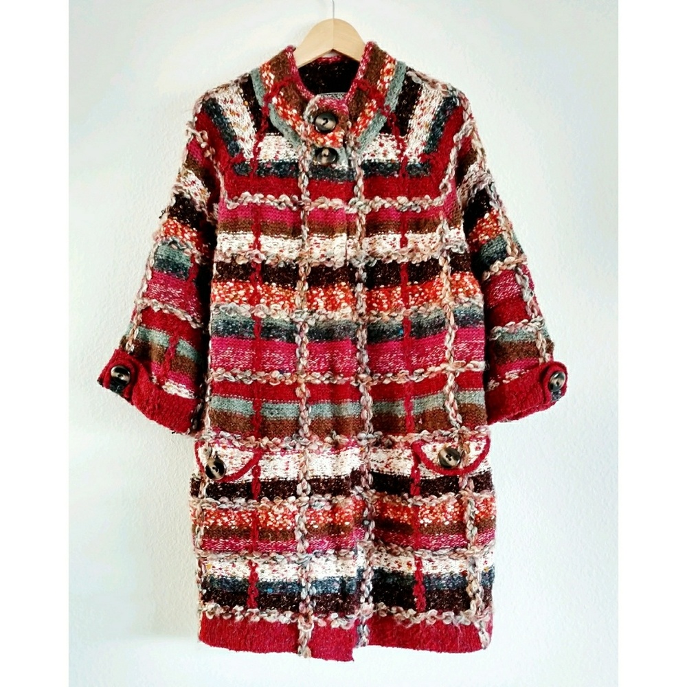 Oversized Chunky Knit Coat