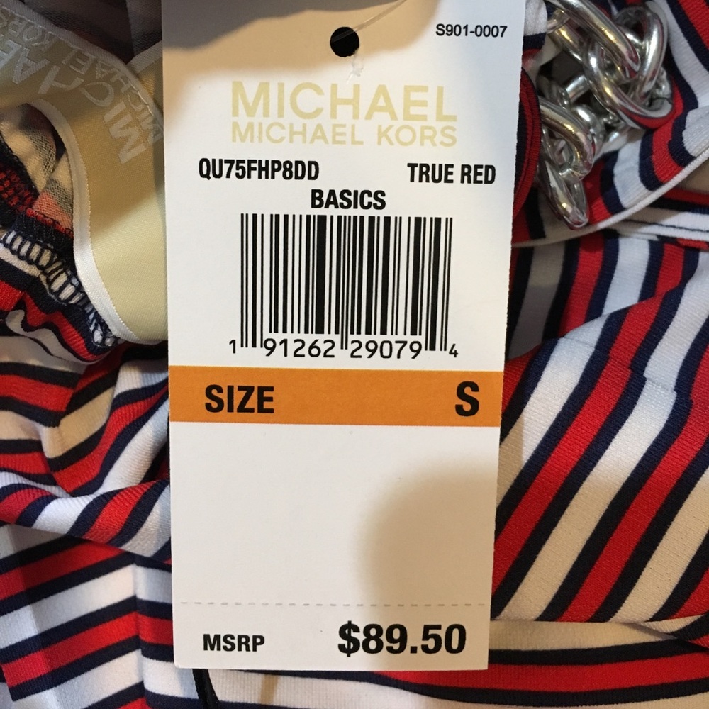 NWT Michael KORS Red, White & Blue Tank Blouse - Picture 6 of 7