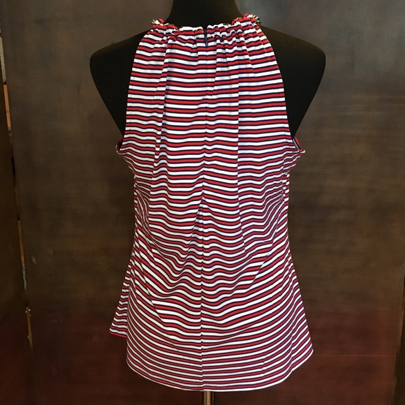 NWT Michael KORS Red, White & Blue Tank Blouse - Picture 2 of 7