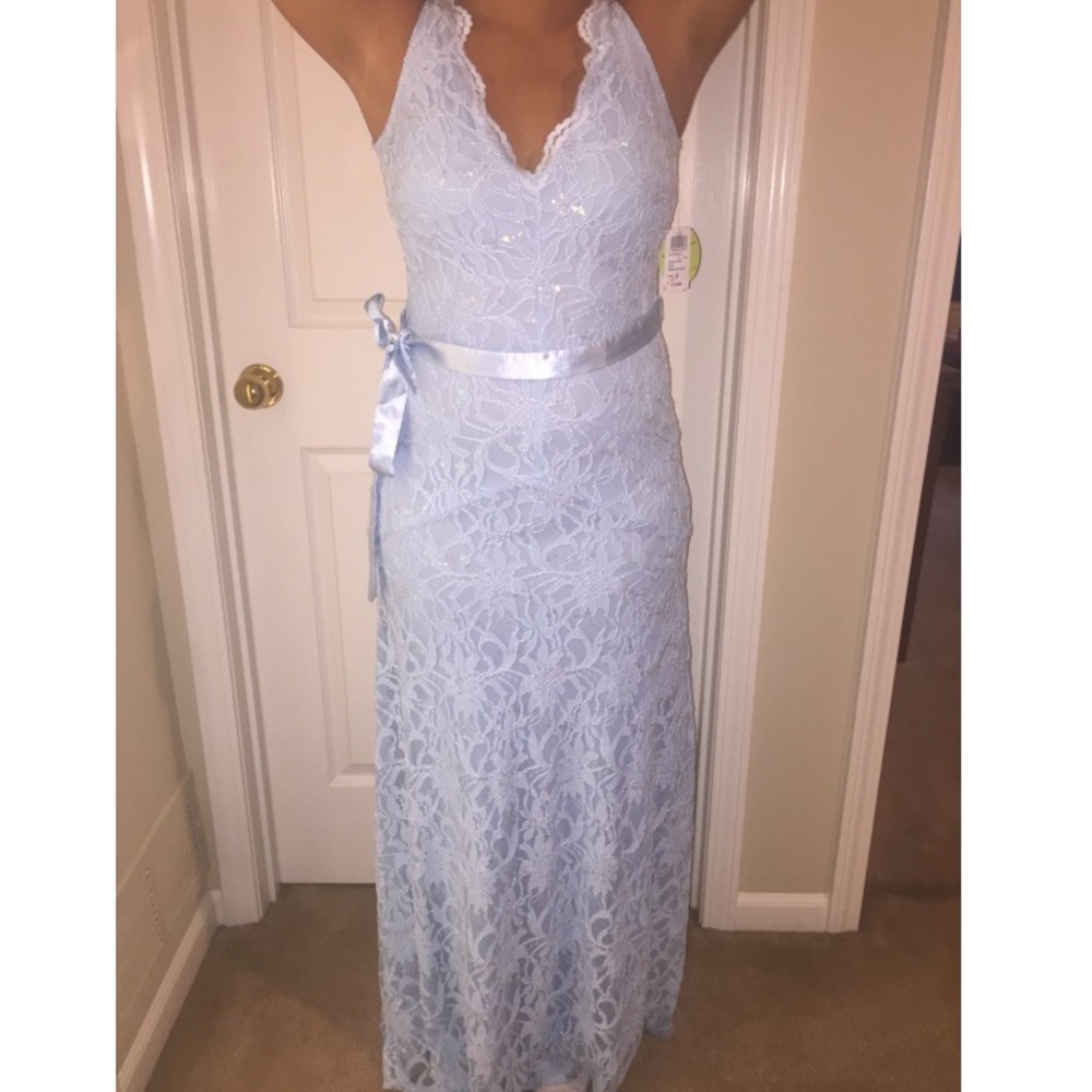 Blue Lace Formal Dress w/ Sequins NWT (Size: 5)