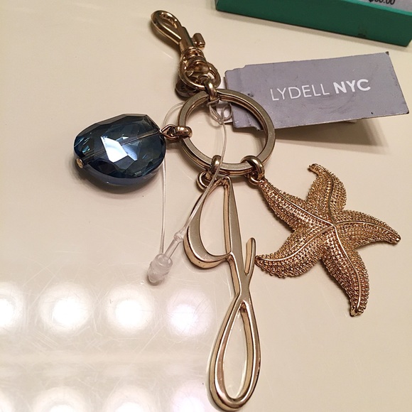 Jewelry | New Swarovski Crystal Starfish Letter J Keychain | Poshmark