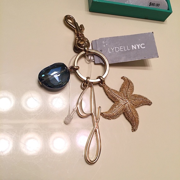 Jewelry | New Swarovski Crystal Starfish Letter J Keychain | Poshmark