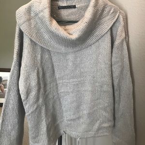 Grey potters pot tie waist sweater