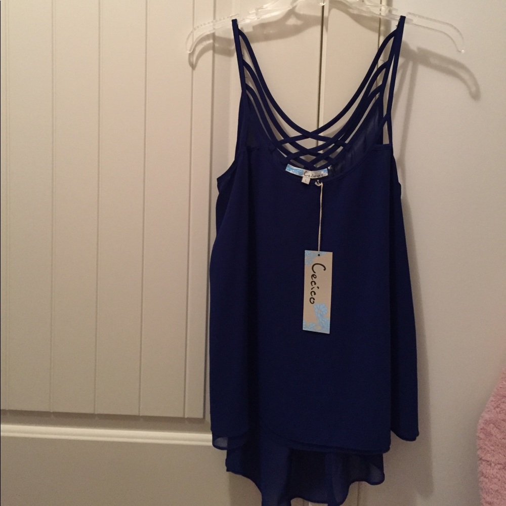Strappy hi/lo tank