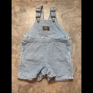 Boy's Striped Overalls