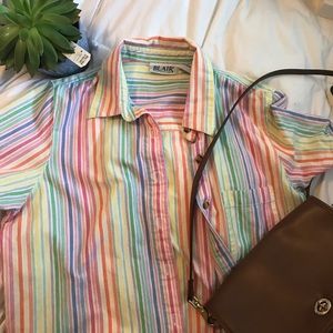 🌈Vintage Rainbow Button Up🌈