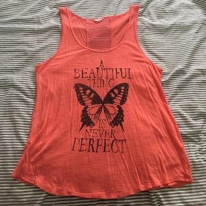 "A beautiful thing is never perfect" tank top