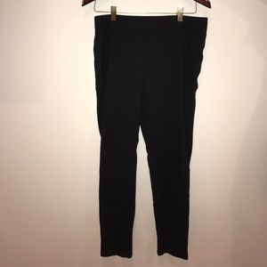 Anthropologie black leggings with side details
