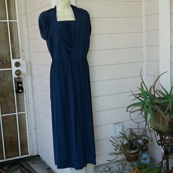 JOSH PODOLL Dresses & Skirts - JOSH PODOLL BLUE SILK DESIGNER HALTER DRESS