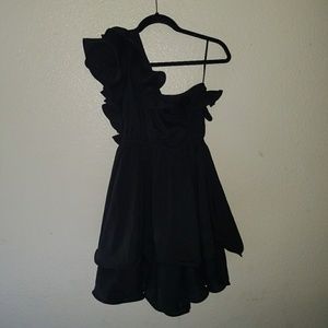 Double Zero all black ruffle dress
