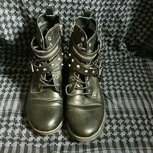 Punk goth rider boots