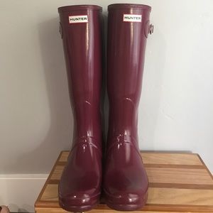 Hunter Boots, color Very Berry(glossy)