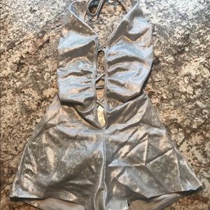 Oceanmoon silver bodysuit/play suit