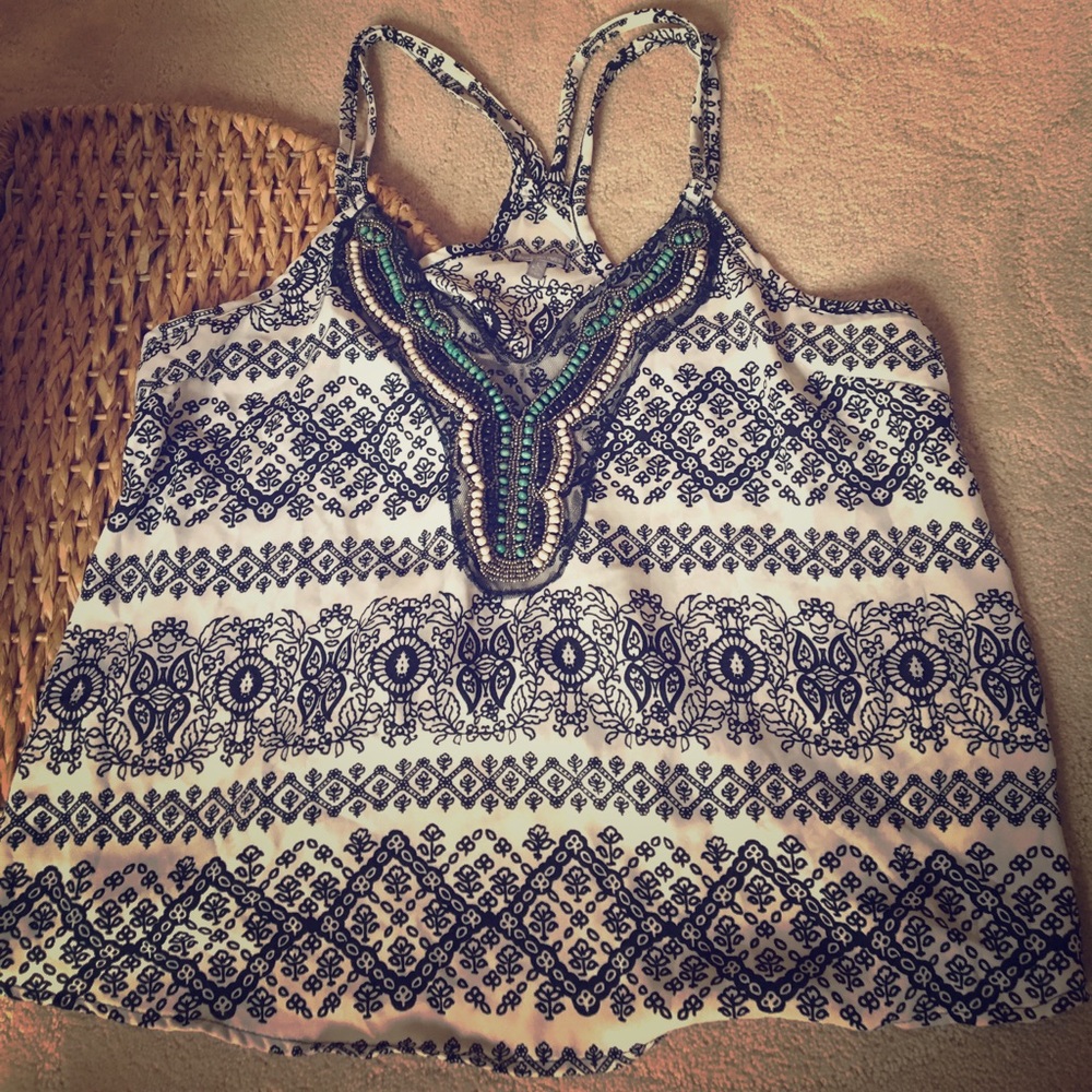 Bohemian Beaded Tank Top