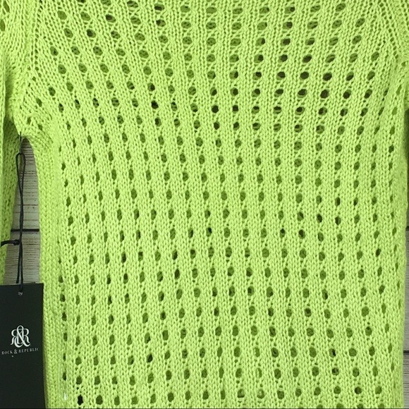 Rock & Republic Women's Green Hi-Low Sweater Sz XS - Picture 3 of 5