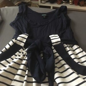 Blue and white striped dress with pockets!