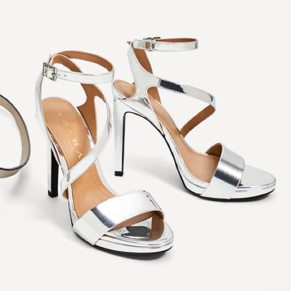 SILVER ZARA HEELS