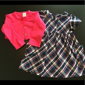 J.O.Y. By Carter's plaid dress and cardigan