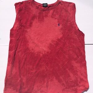 Sleeveless bleached Polo T Shirt