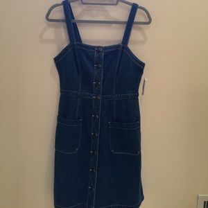 Jean button dress
