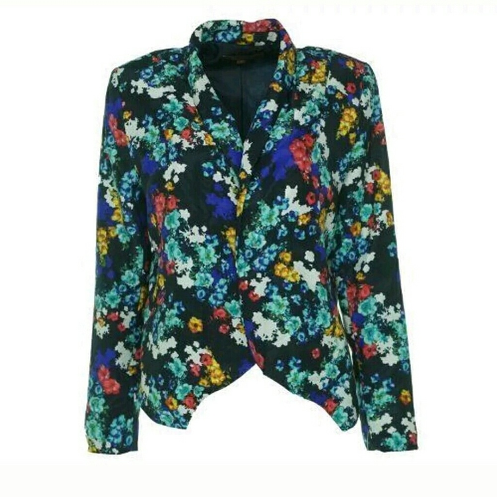 Ellen Tracy 💐Floral🌻 blazer Jacket New SIZE 6 - Picture 2 of 3
