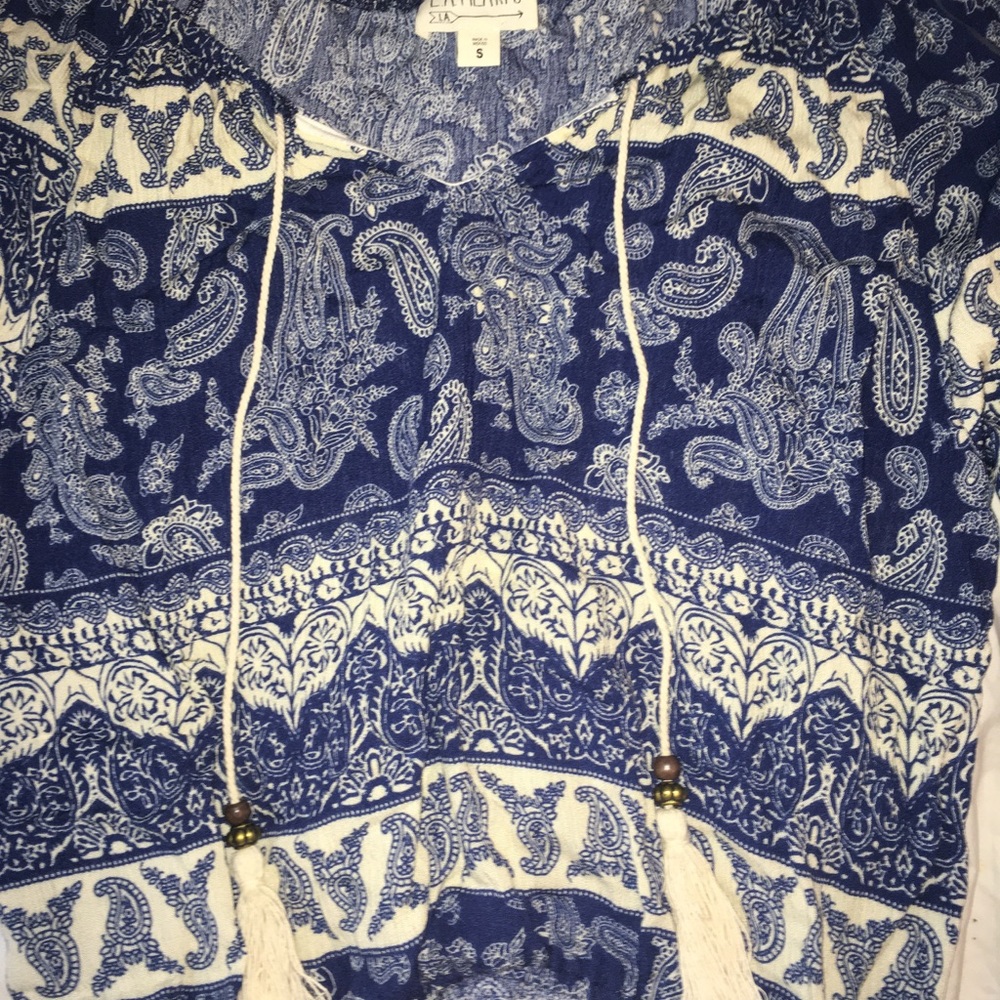 Long sleeve beachy/flowy top.