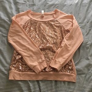 Sequined pink shirt