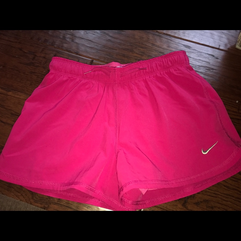 Kids Nike running shorts w built in compressions