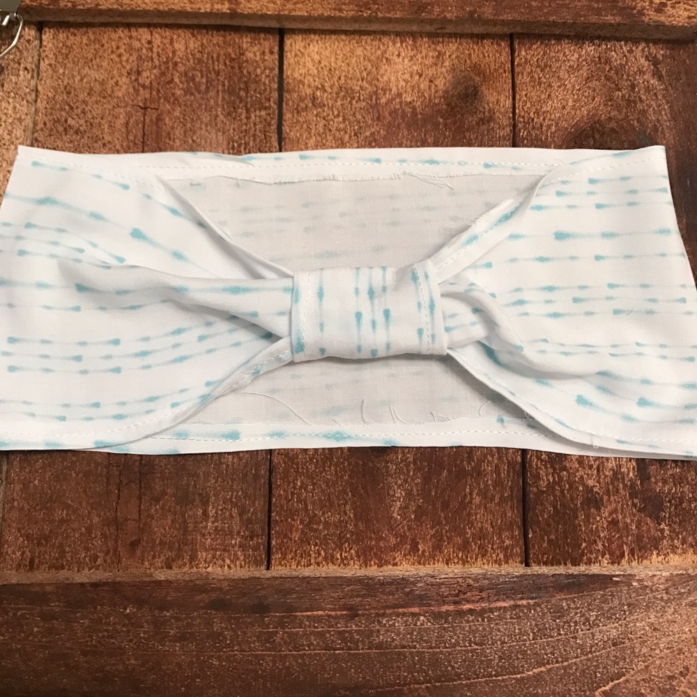 Baby Blue Bubble Stripe YOGA Headband