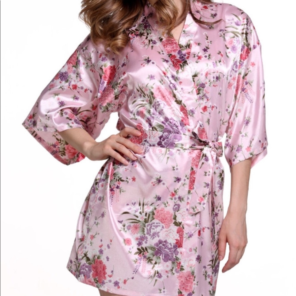 Set of 11 bridal kimono satin floral robes NEW - Picture 8 of 8