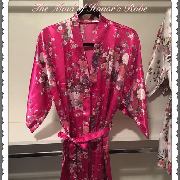 Set of 11 bridal kimono satin floral robes NEW - Picture 4 of 8