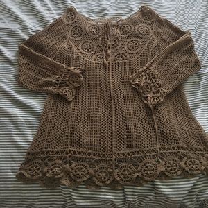 Knit see through shirt