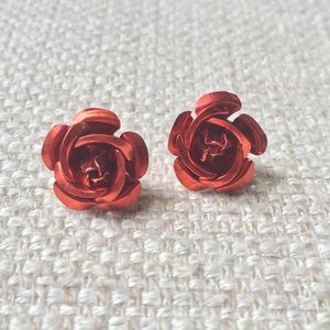 Rose stud earrings