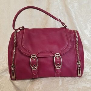Pink Cole Haan Barrel Shape Satchel Handbag