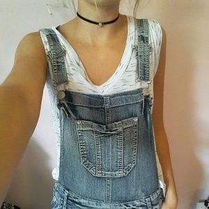 Blue jean overalls