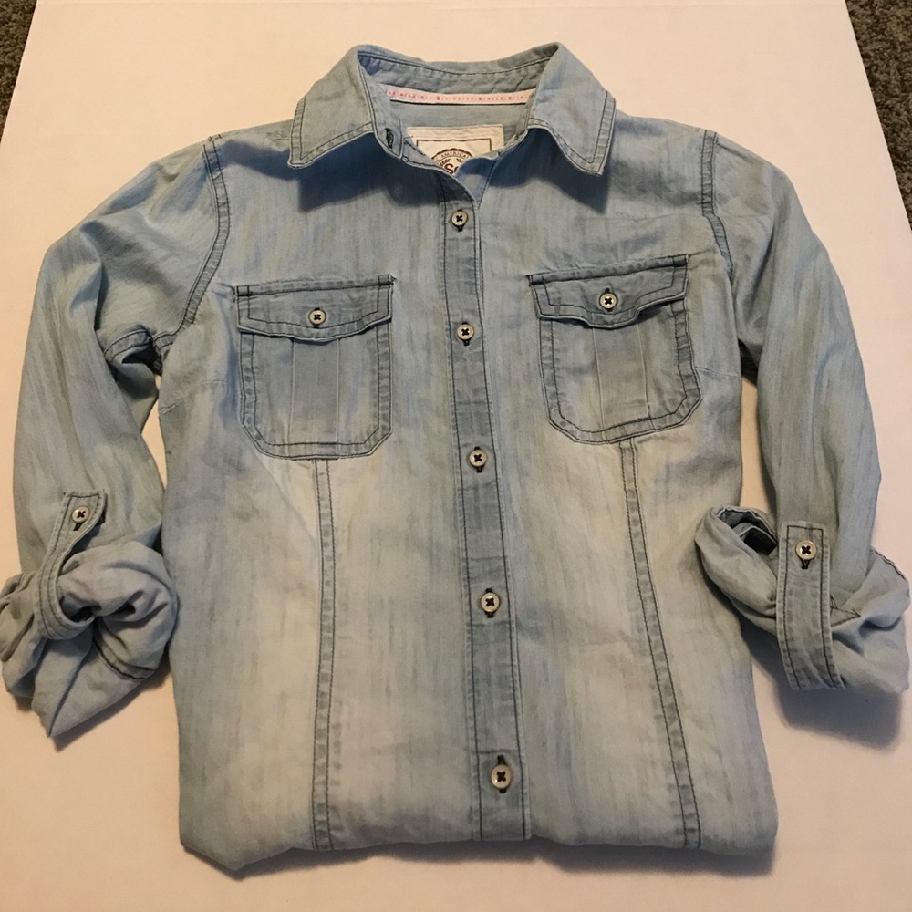 Light Blue Button Down Top