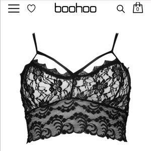 Black lace bralete